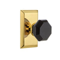Polished Brass Black Door Knob G6137