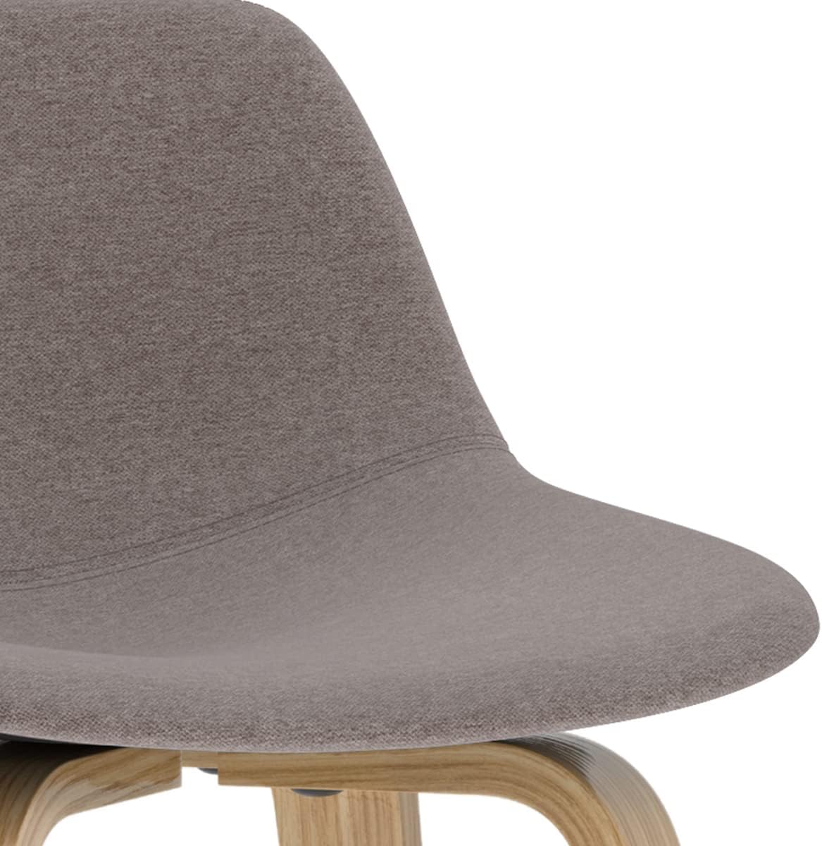 26 Inch Bentwood Counter Height Stool Set Of 2 Mocha Polyester Linen M592