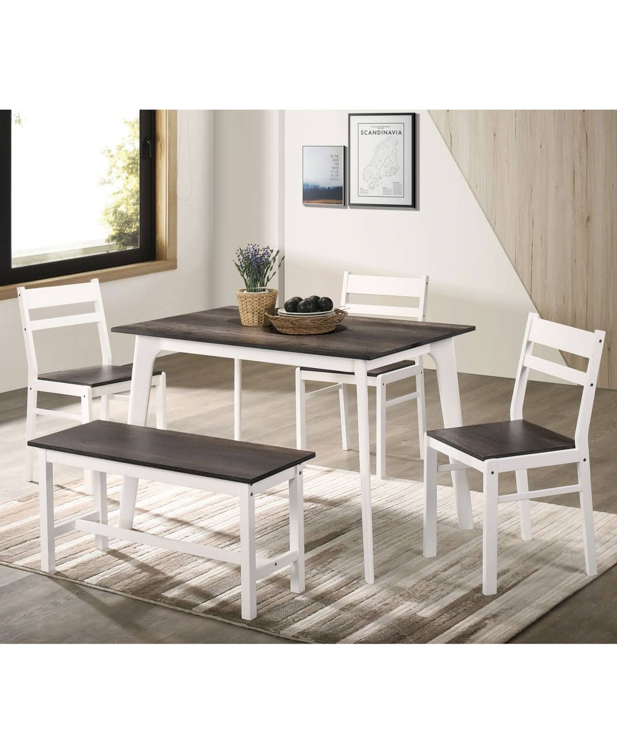 5 Piece Rectangular Dining Table Set E7619