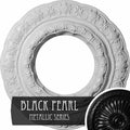 15 3/8x22OD x 7x22ID x 1x22P Hand-Painted Black Ceiling Medallion B5489