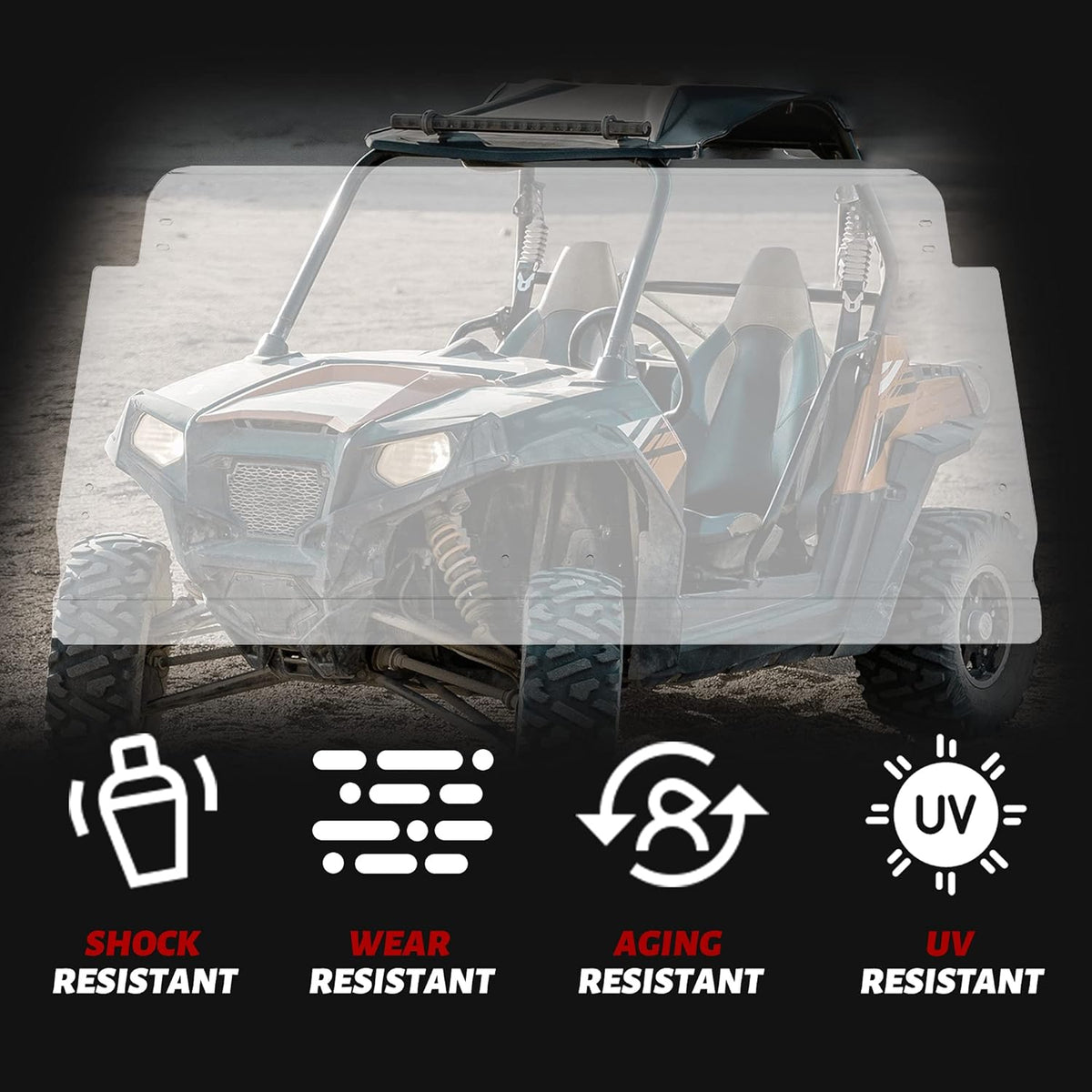 Front Clear Folding Windshield S4731