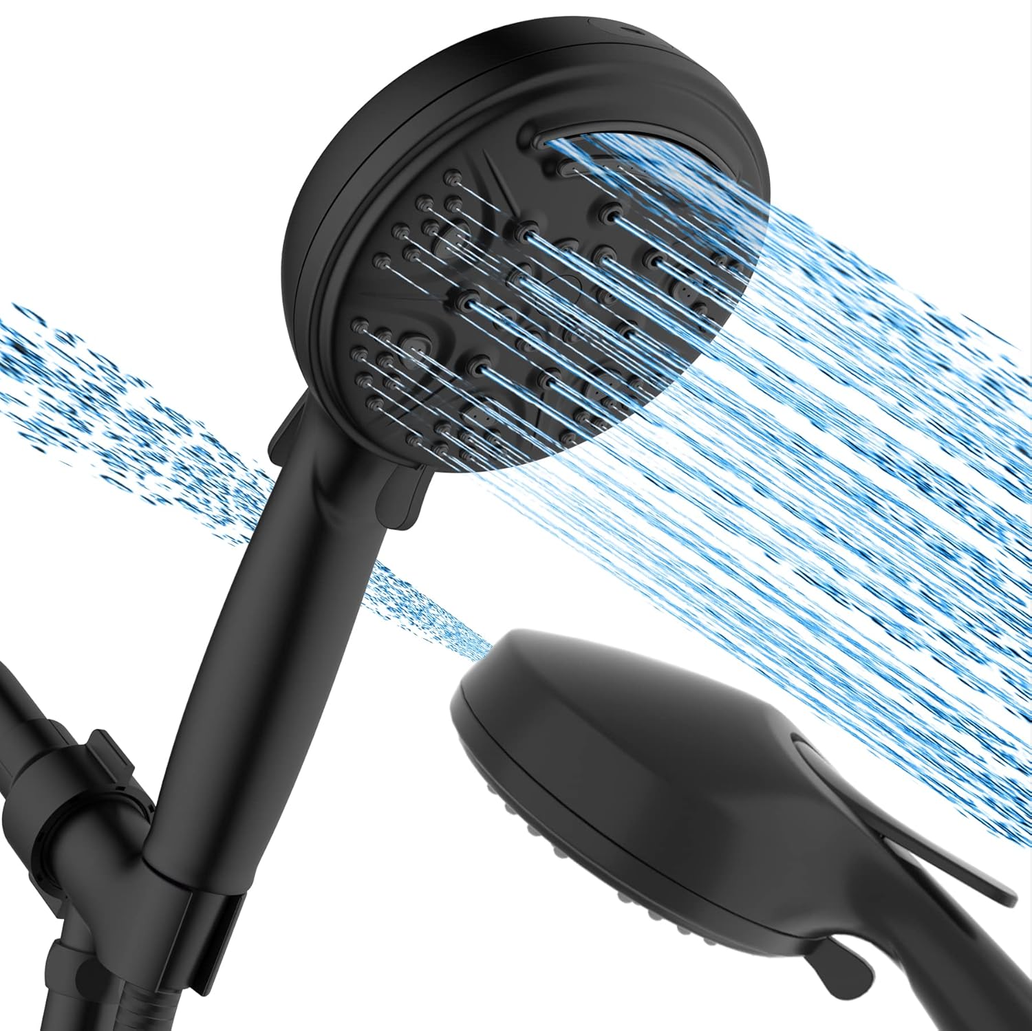 Black Handheld Showerhead with 59-Inch Hose, Pack of 2 L6382
