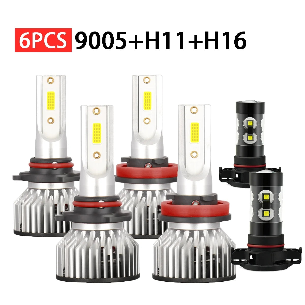LED Headlight Bulbs Kit High Low Beam Fog Light U401
