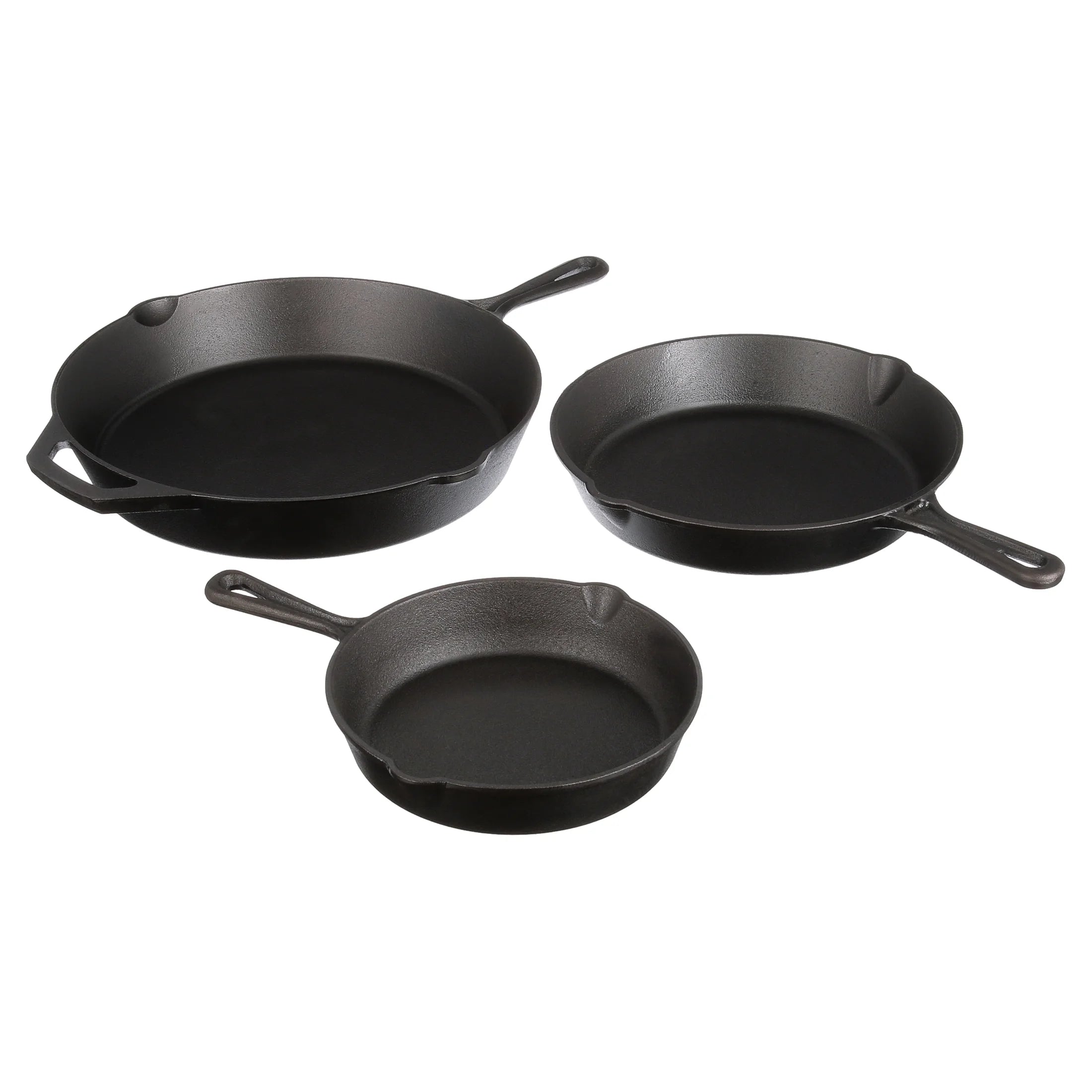 3 Piece Cast Iron Skillet Set, Pre-seasoned M90252