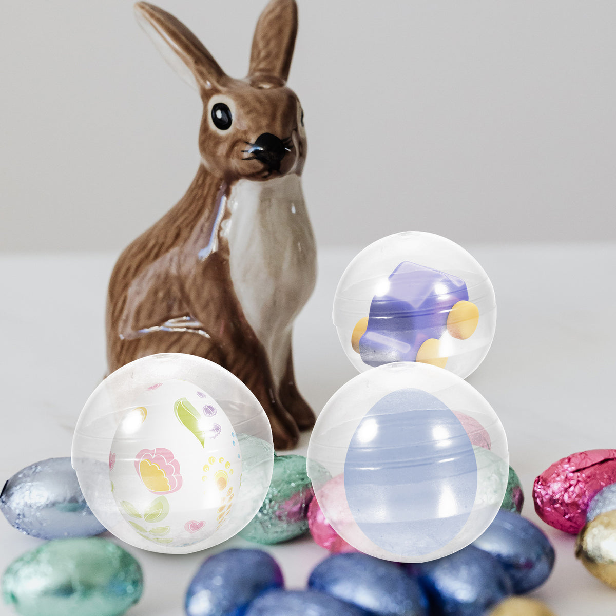 100 pcs Plastic Transparent Fillable Balls R3439