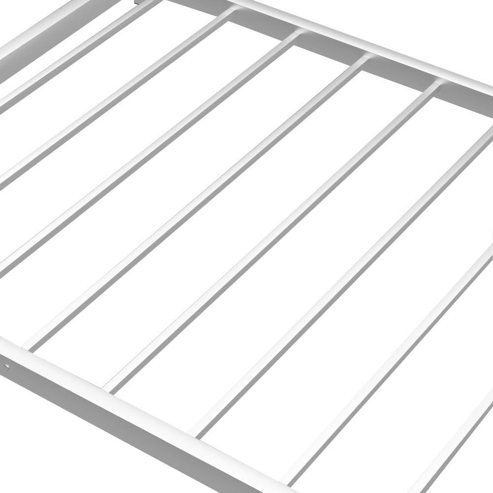 Twin Over Twin Low Metal Bunk Bed with Ladder F452123