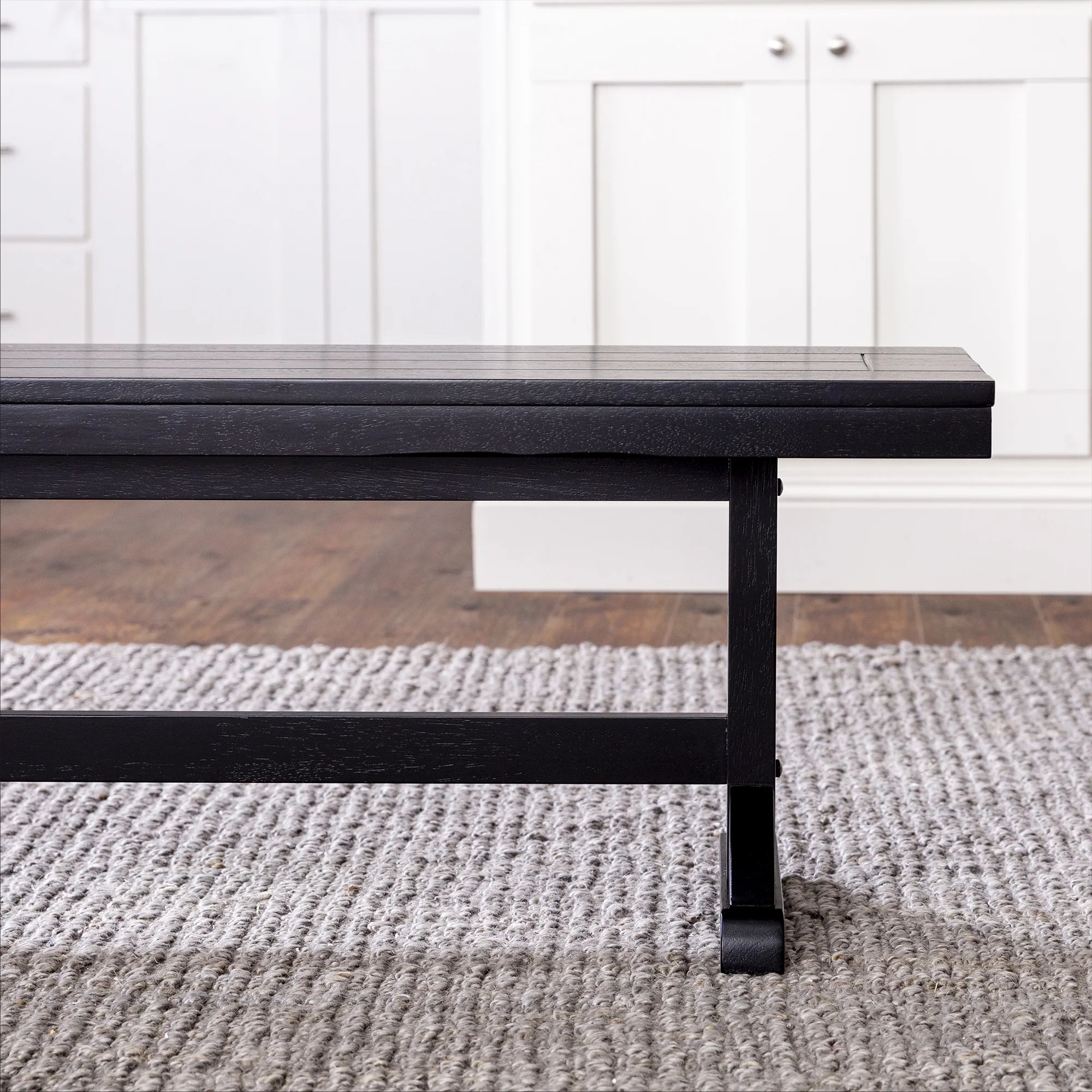 Antique Black Wood Bench I993
