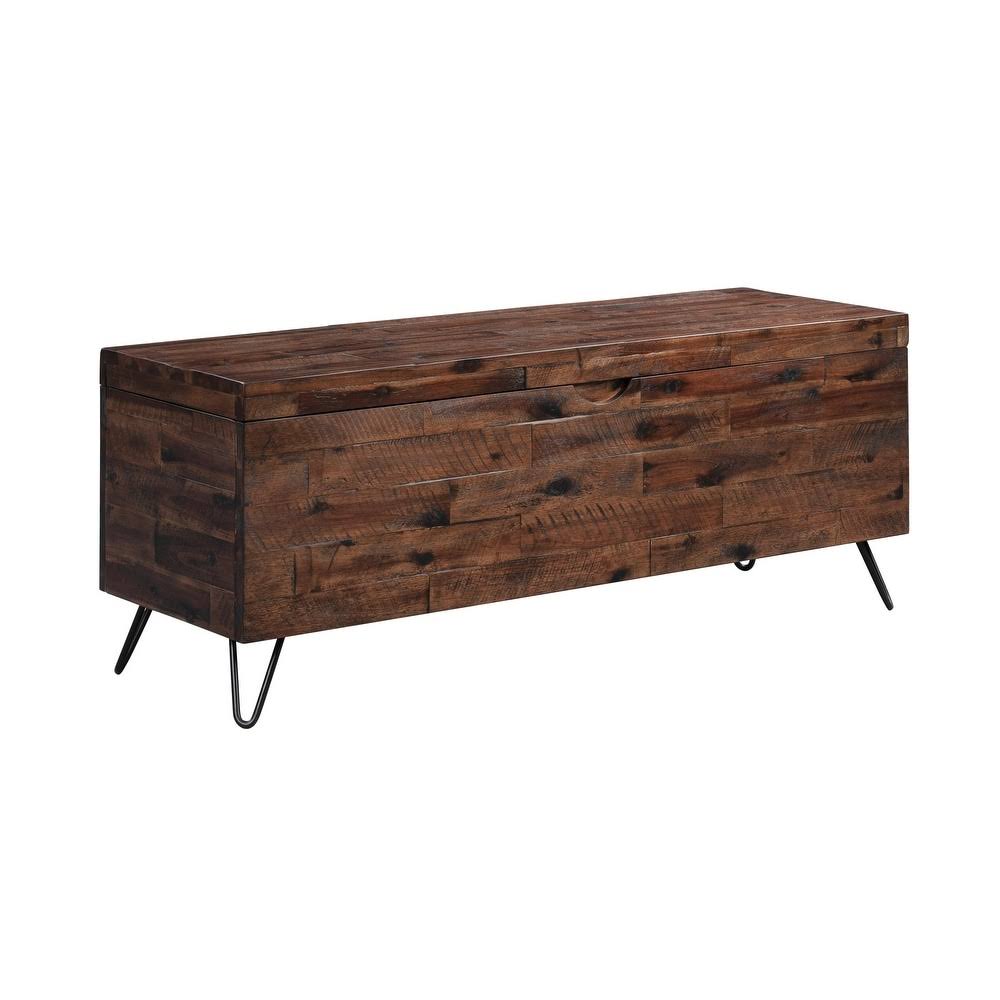 Acacia Wood Storage Bench W295419