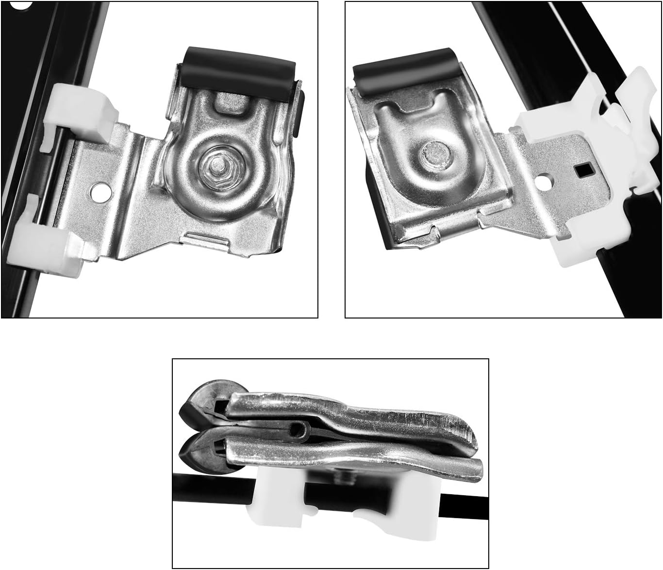 Rear Passenger Power Window Regulator Compatible for 2001-2006 GMC Sierra 2500 HD 3500 & Chevrolet Suburban Silverado 1500 Cadillac Escalade Pack of 2 R54469