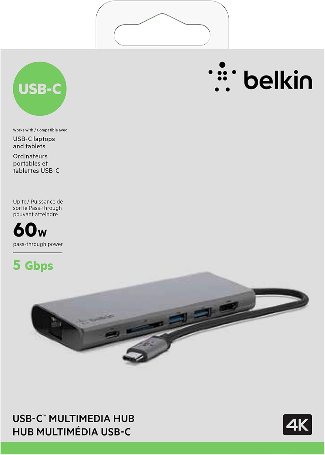 USB-C Hub with Tethered USB-C Cable I595