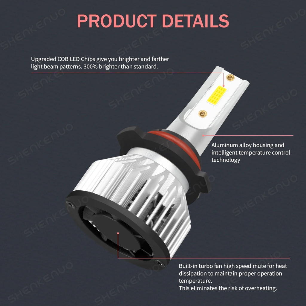 LED Headlight Bulbs Kit High Low Beam Fog Light U401