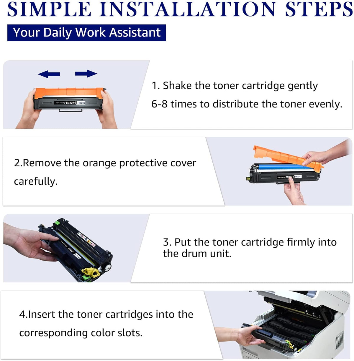 Compatible Toner Cartridge 4 Pack (Black, Cyan, Magenta, Yellow) H672932