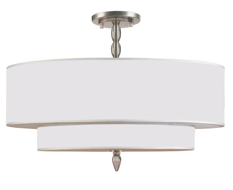 5 Light Satin Nickel Semi-Flush Ceiling Light W5813