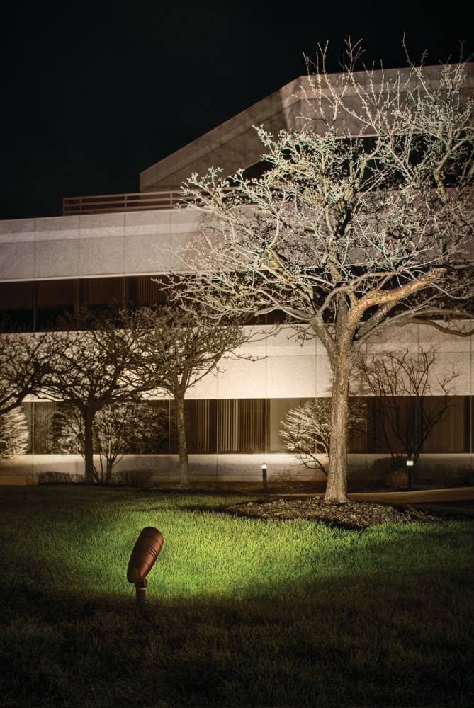 Textured Black LED Landscape Accent Light B8844