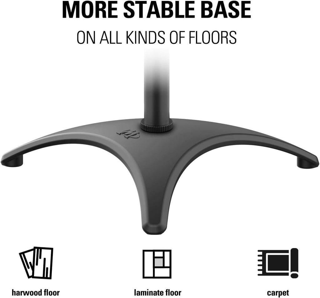 Height Adjustable Speaker Stands, One Pair Floor Stands, 11 lbs Capacity, 35.5-48" Height Adjustment, Pack of 2 R11985