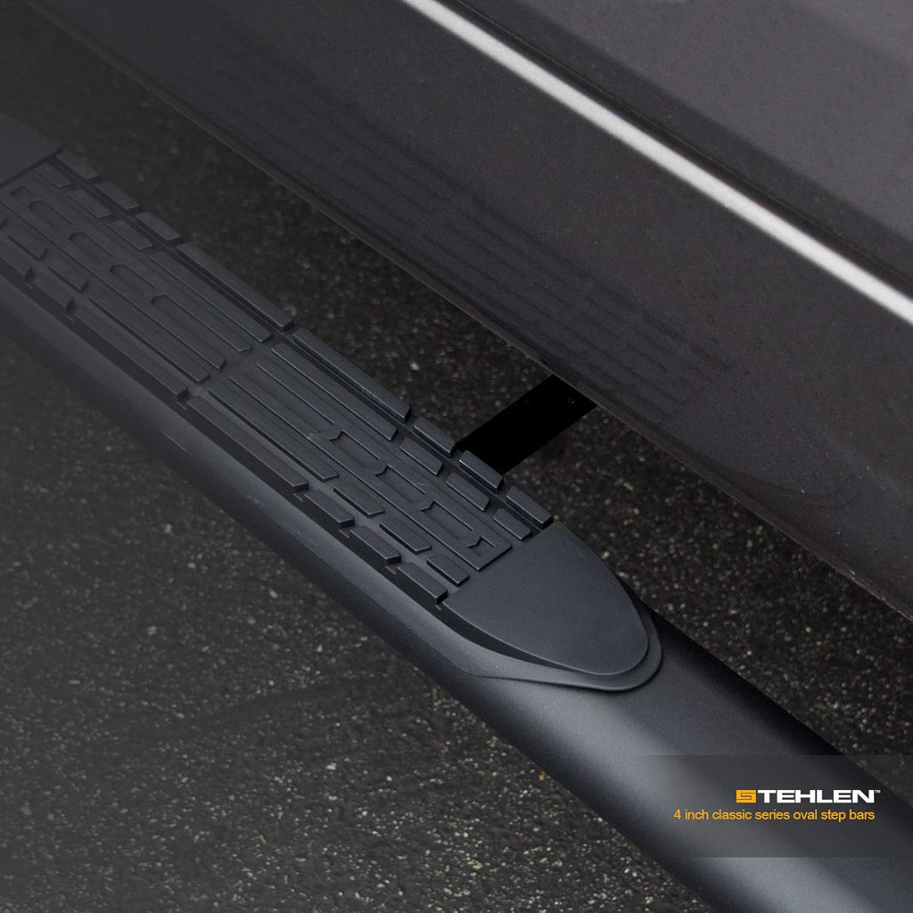 4 Oval Side Step Nerf Bars Matte Black W253