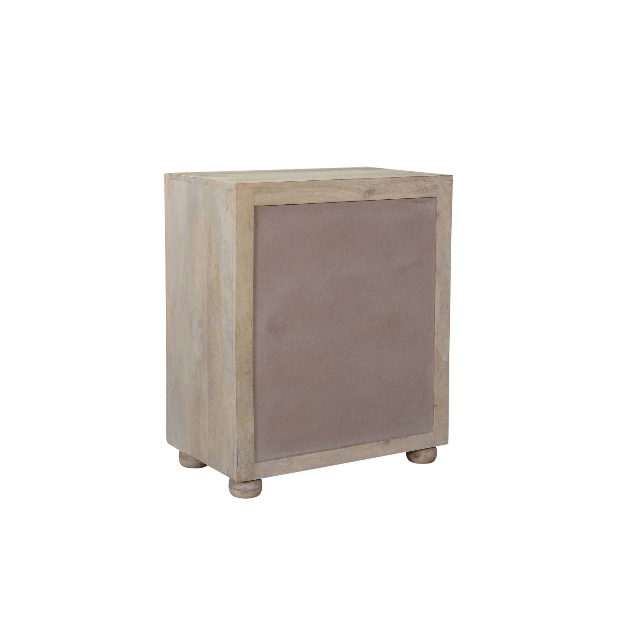 2 Door Carved Cabinet Natural N385651