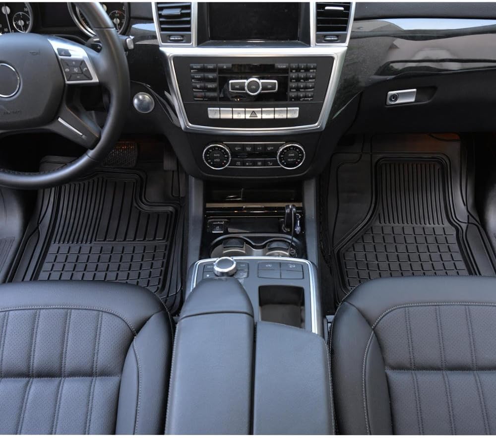 Heavy Duty Rubber Floor Mats (2 Front, 1 Liner & Cargo Mat) X740592