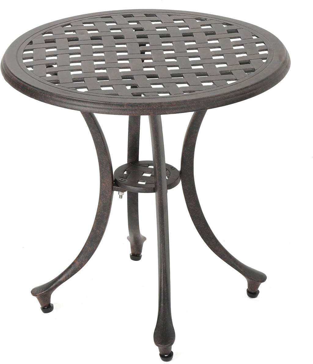 Bronze Finished Cast Aluminum Side Table C474