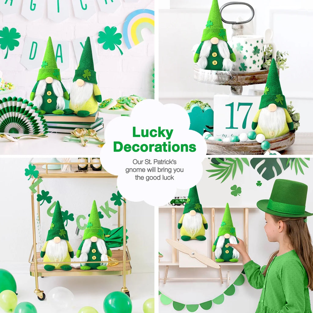 2Pcs Green Gnome Plush Decorations Y99759