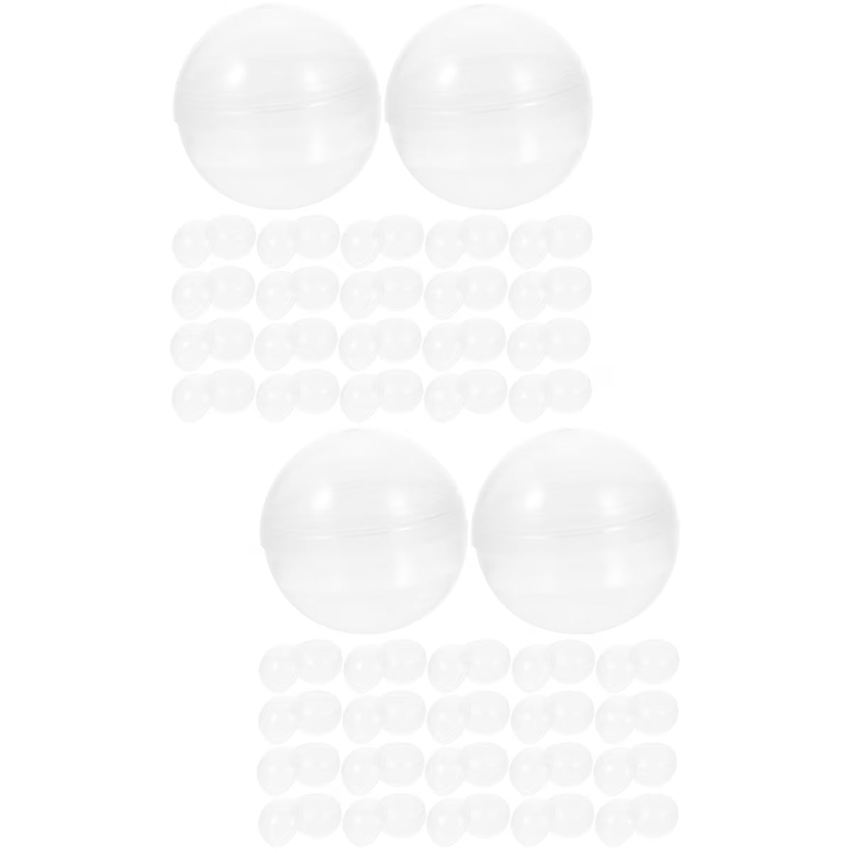 100 pcs Plastic Transparent Fillable Balls R3439