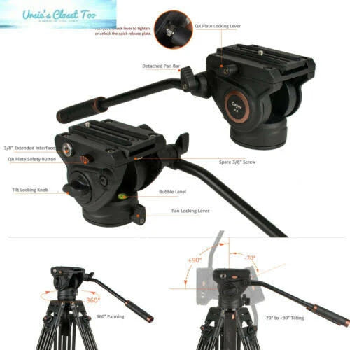72 inch Aluminum Video Tripod System G9182