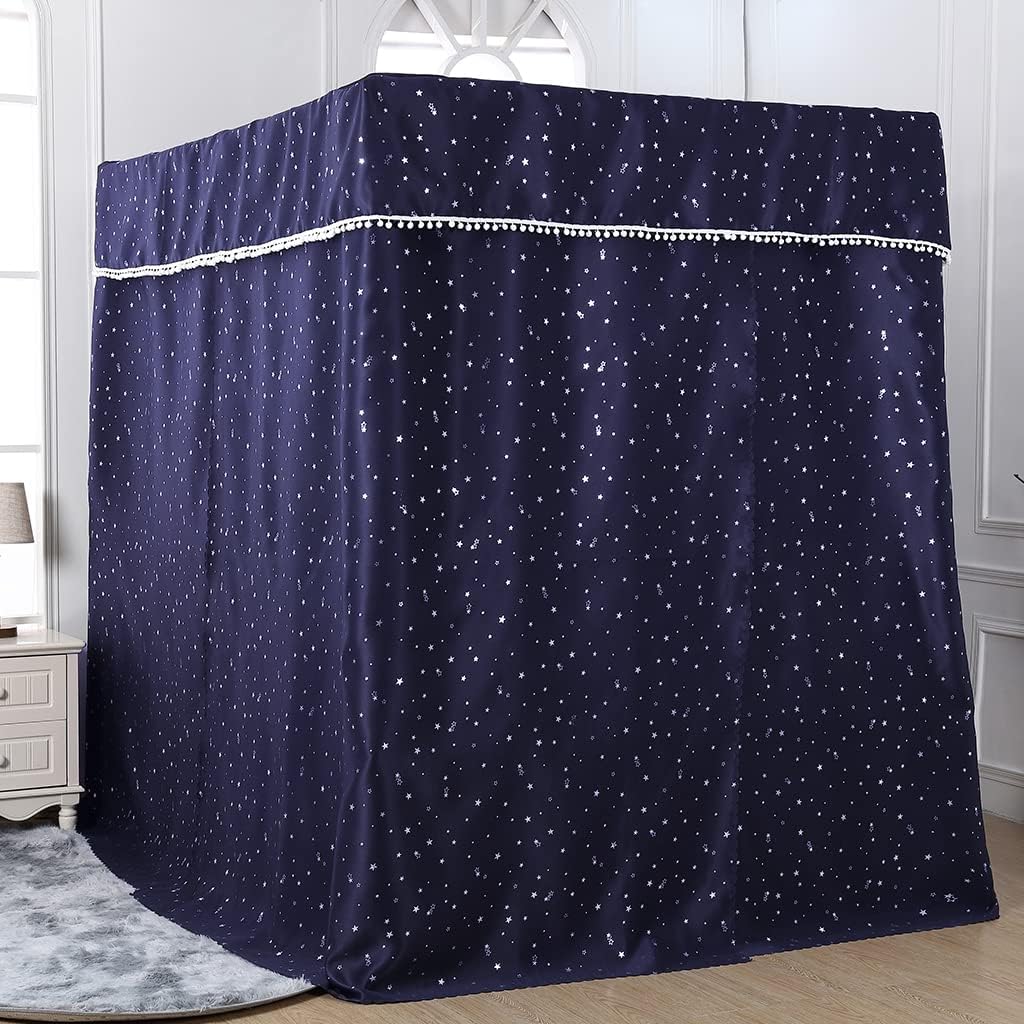 Black 100% Lightproof 4 Corner Post Bed Curtain Canopy (King) H904920