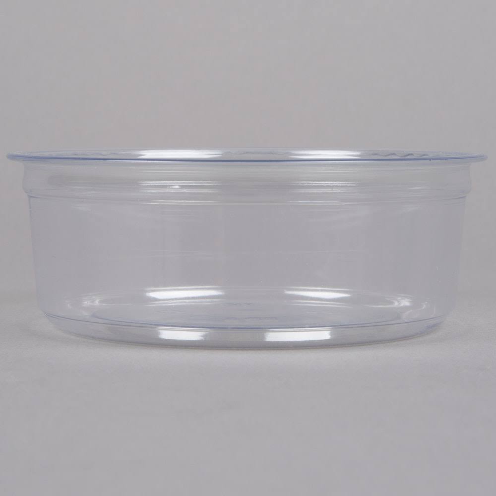 8 oz Clear Pet Plastic Round Deli Container B85750