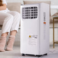 White 9700 BTU Portable Air Conditioner with Dehumidifier Function and Fan Mode with Window Kit Y838