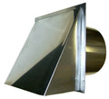 8 inch Round Stainless Steel Wall Vent Cap with Screen and Damper D553339