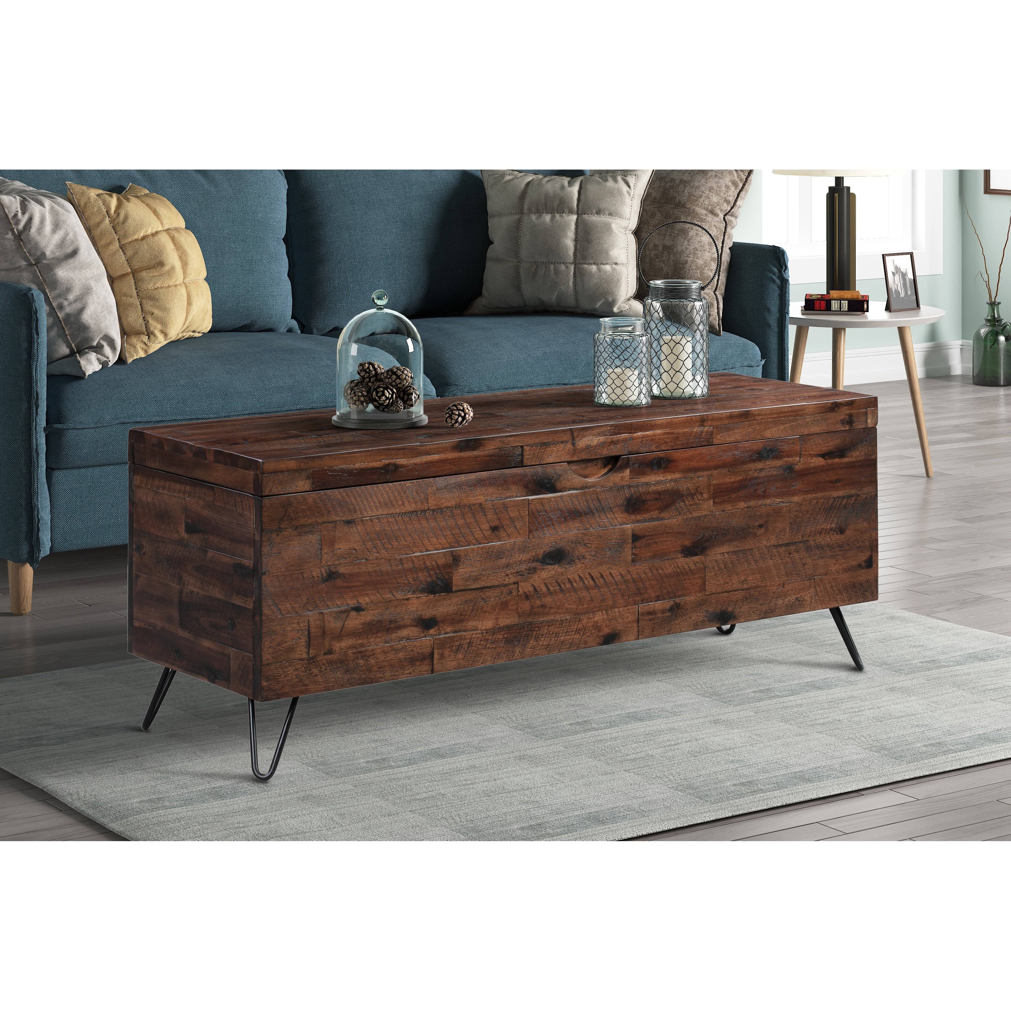 Acacia Wood Storage Bench W295419