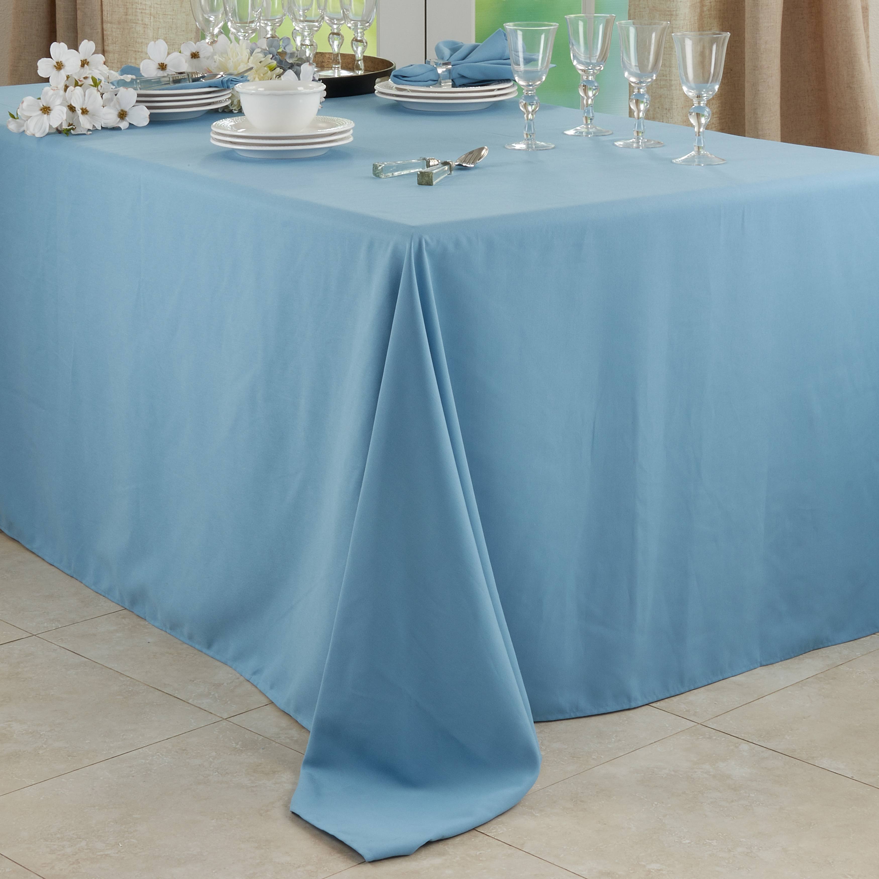 Aqua Oblong Tablecloth T9112