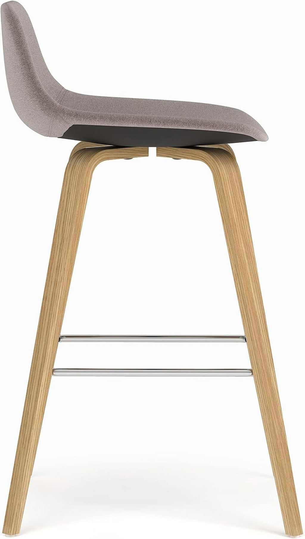 26 Inch Bentwood Counter Height Stool Set Of 2 Mocha Polyester Linen M592