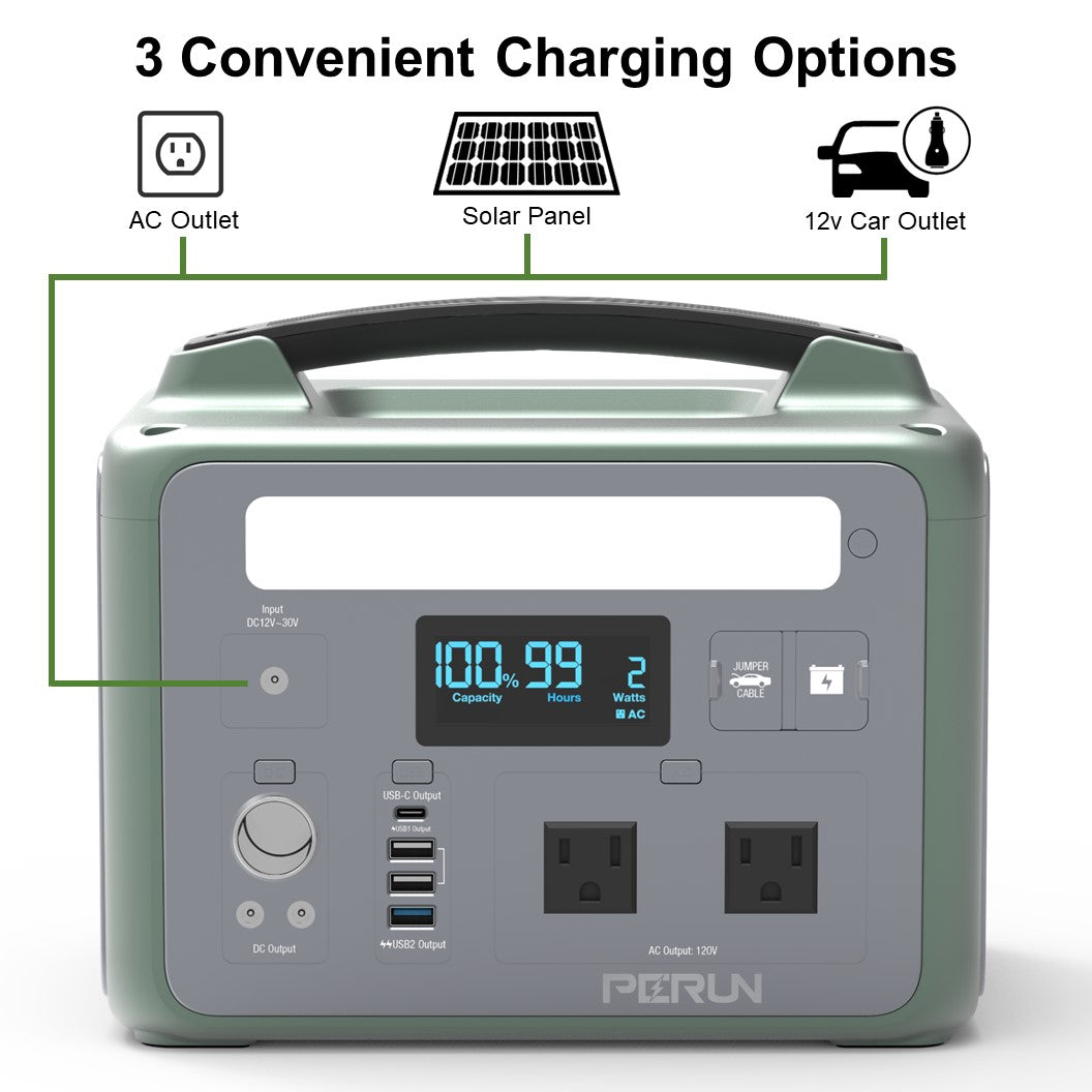 1200 Peak Starting Watts 600W Continuous Portable Power Station T746306