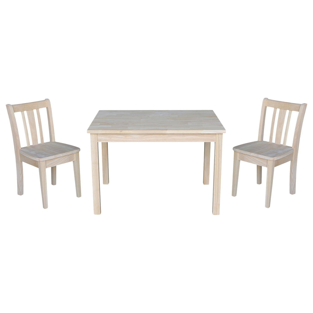 Unfinished Table with 2 Juvenile Chairs N959
