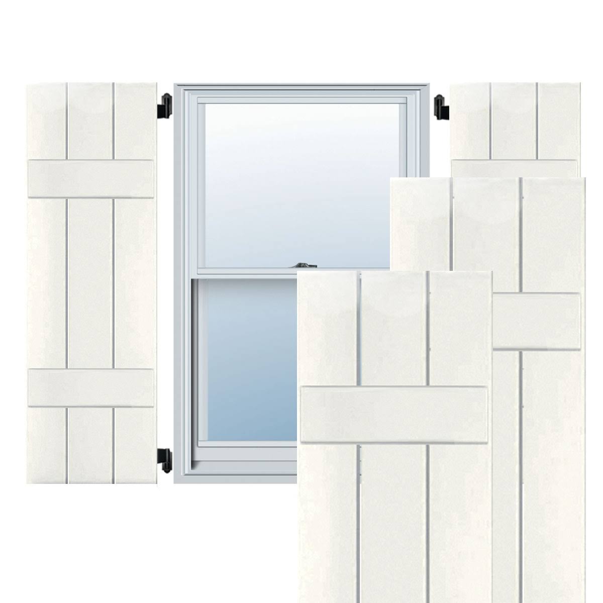 12x22W x 33x22H Real Wood Pine Board-n-Batten Shutters J49817