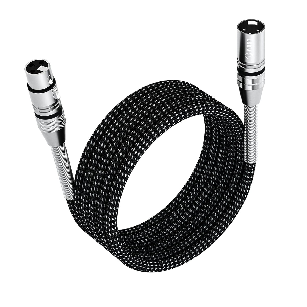 XLR Cable 100ft/30M, Nylon Braided XLR Male to Female, Pack of 2 Y690
