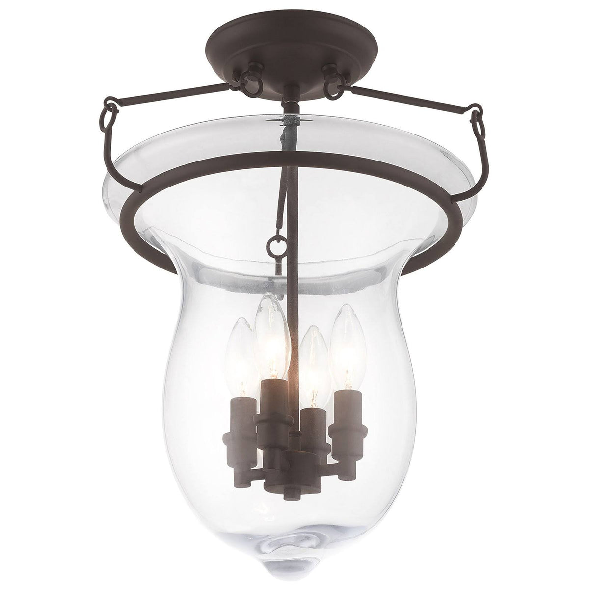 Bronze 4 Light Ceiling Mount S64542