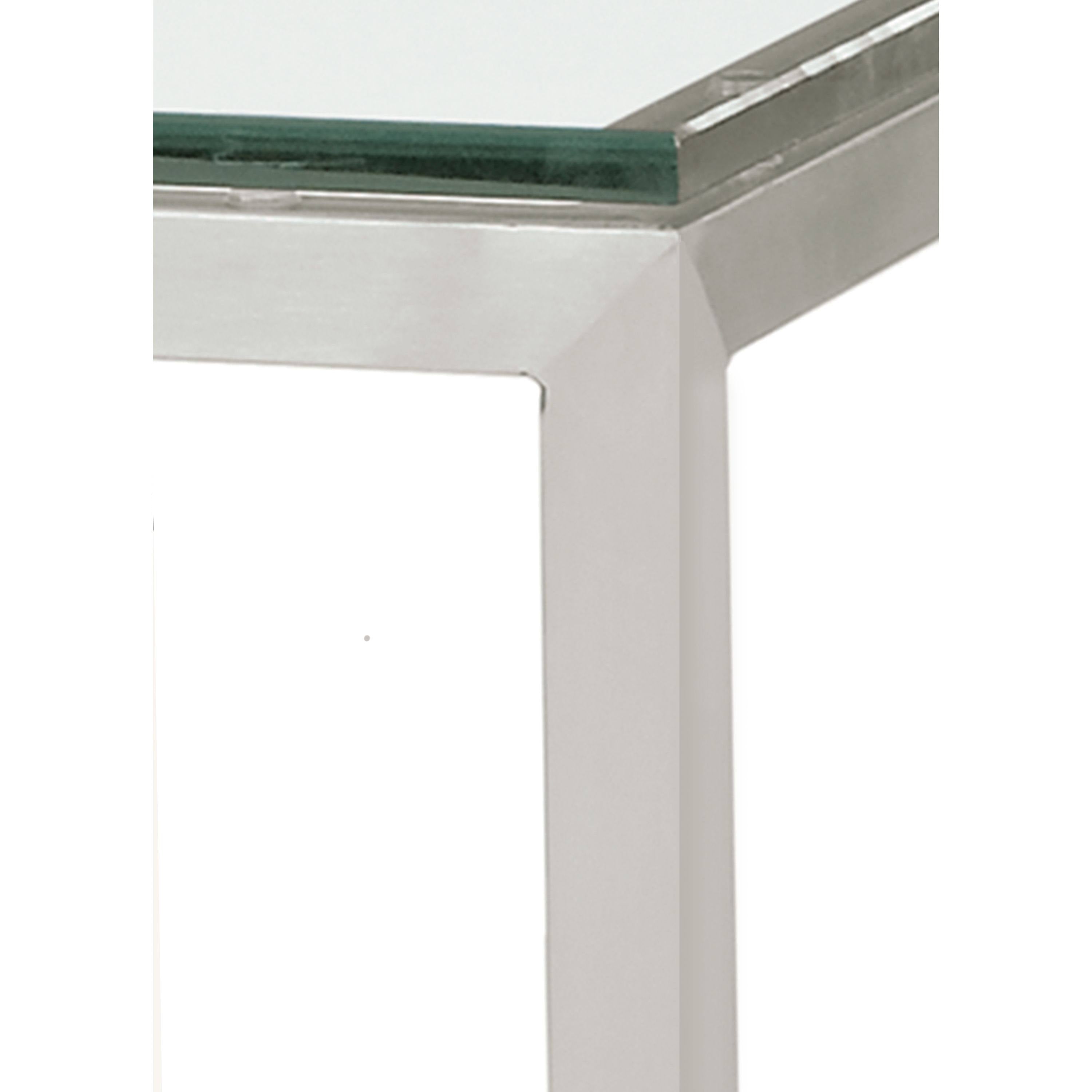 Smoke Tempered Glass Console Table with Graphite Base Z88613