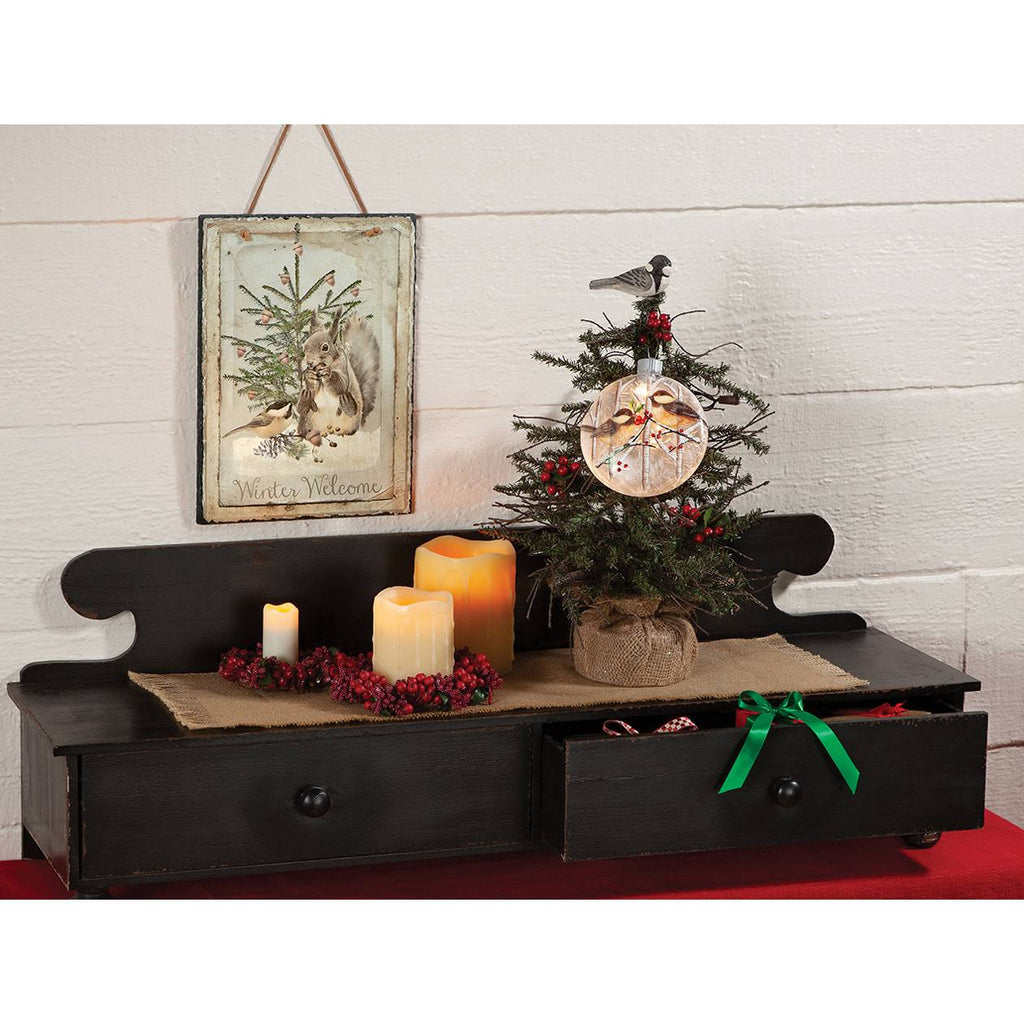 Aged Black Counter Shelf K153