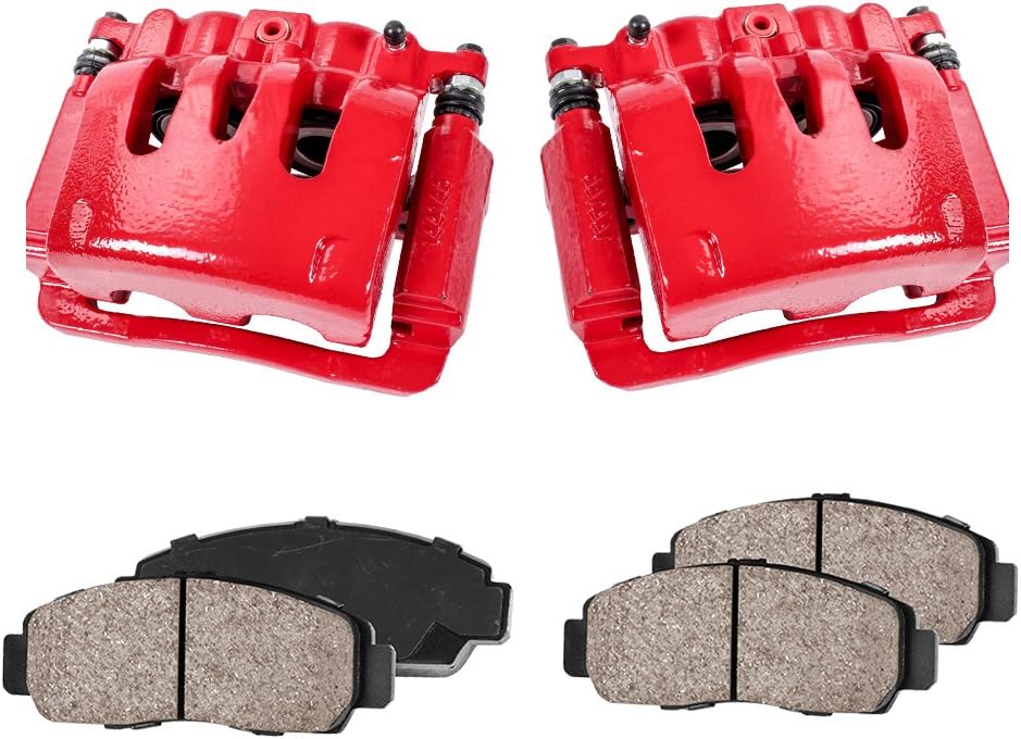 Red Powder Coated Calipers + Ceramic Brake Pads M9369