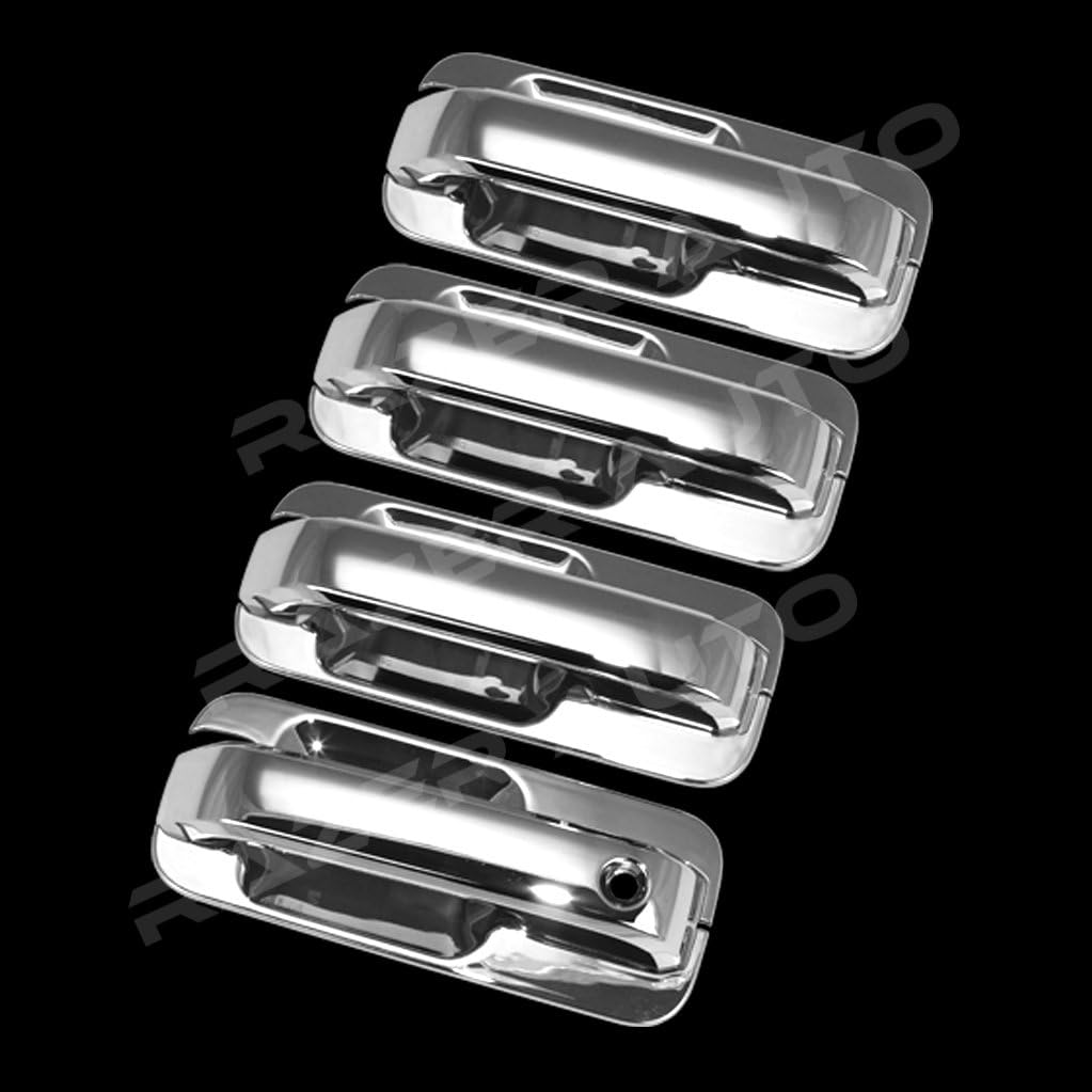 Auto Chrome Door Handle Cover With Back Plate, 4 Door, Pack of 2 L447