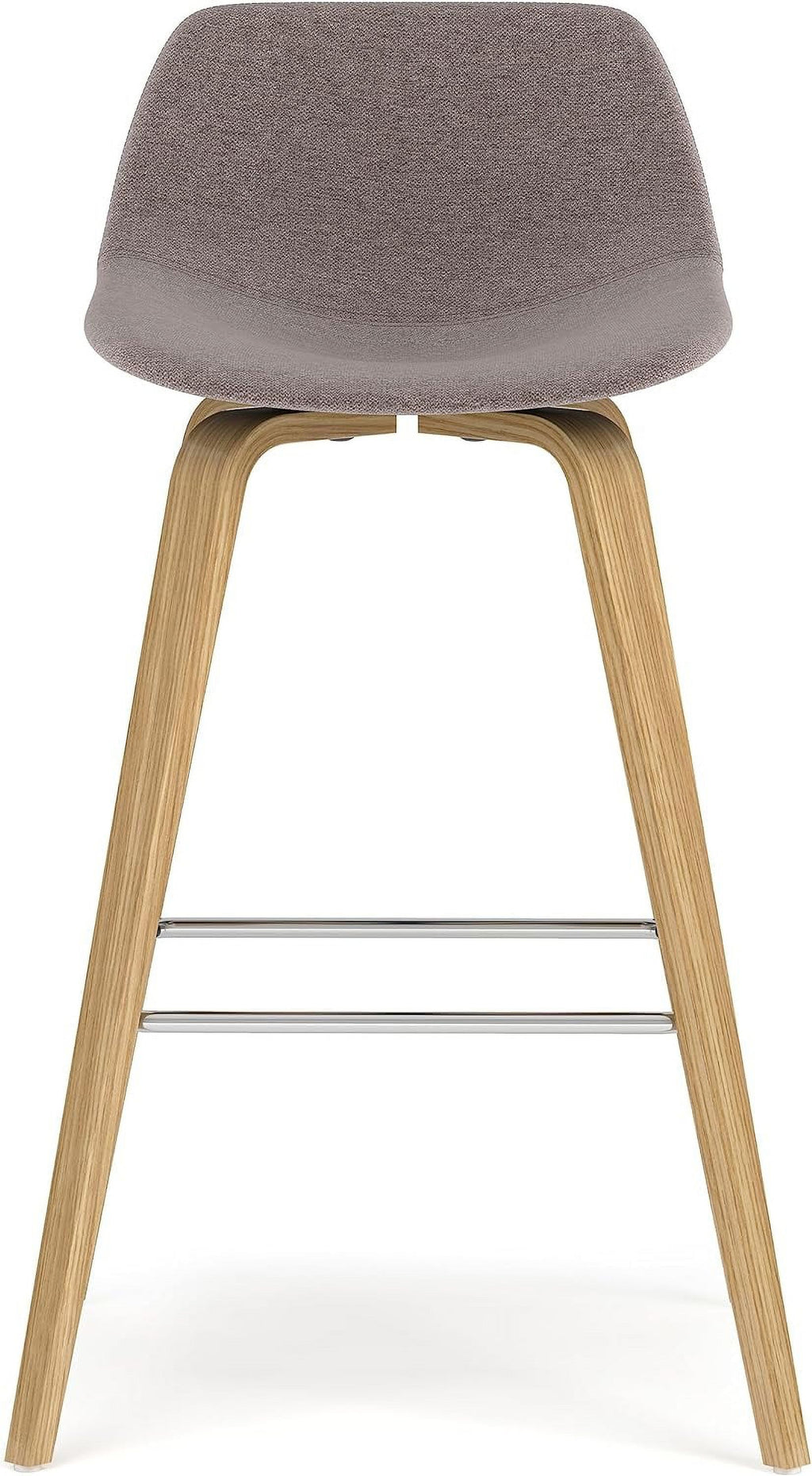 26 Inch Bentwood Counter Height Stool Set Of 2 Mocha Polyester Linen M592