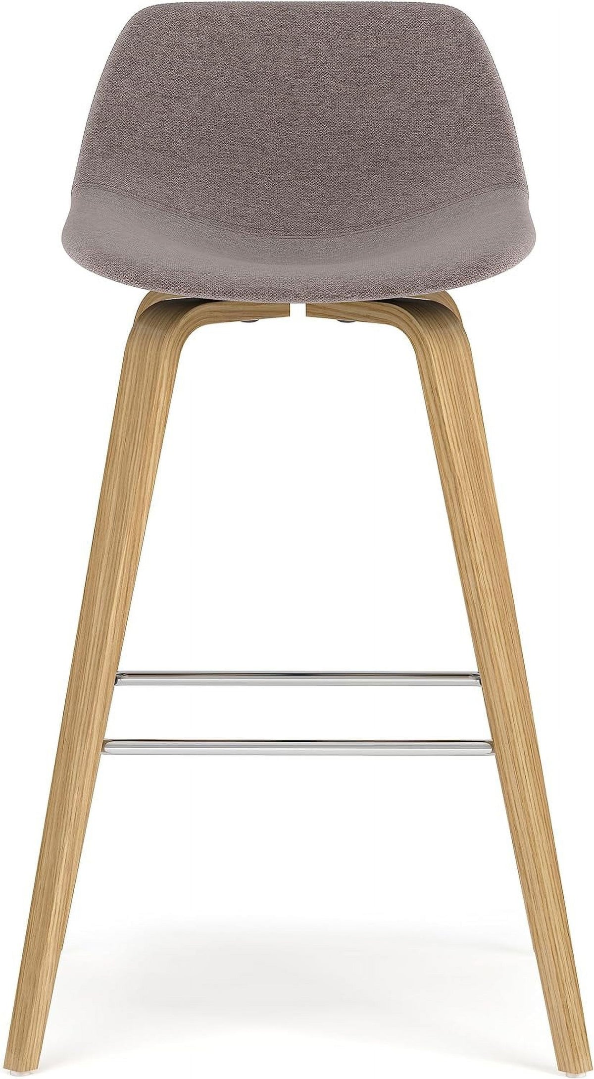 26 Inch Bentwood Counter Height Stool Set Of 2 Mocha Polyester Linen M592
