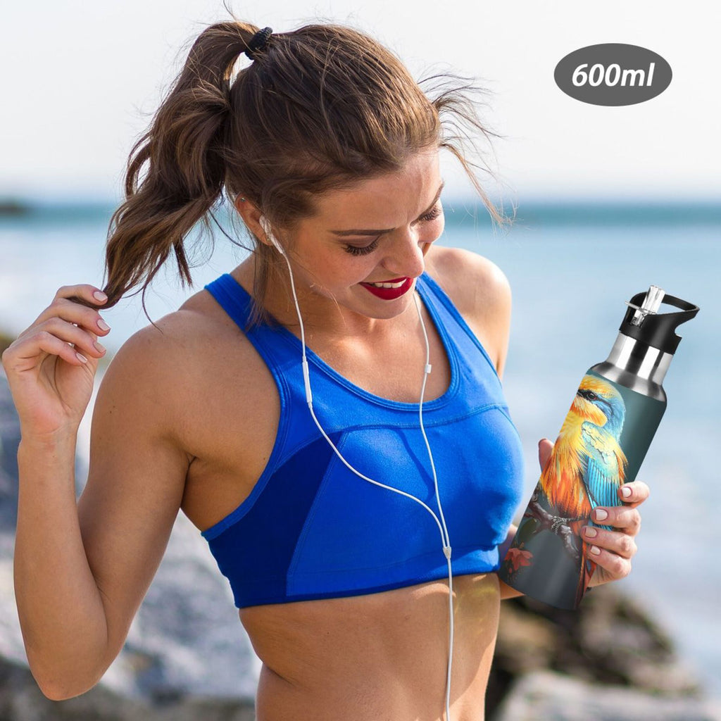 20 oz Insulated Stainless Steel Water Bottle with Straw Lid Z1331
