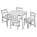 Square Table Set with 4 Chairs White K392315