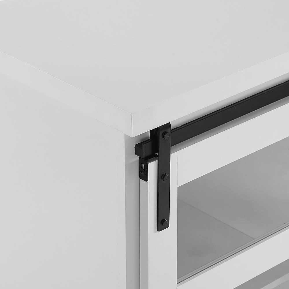White Sliding Glass Door Buffet Cabinet Y60366
