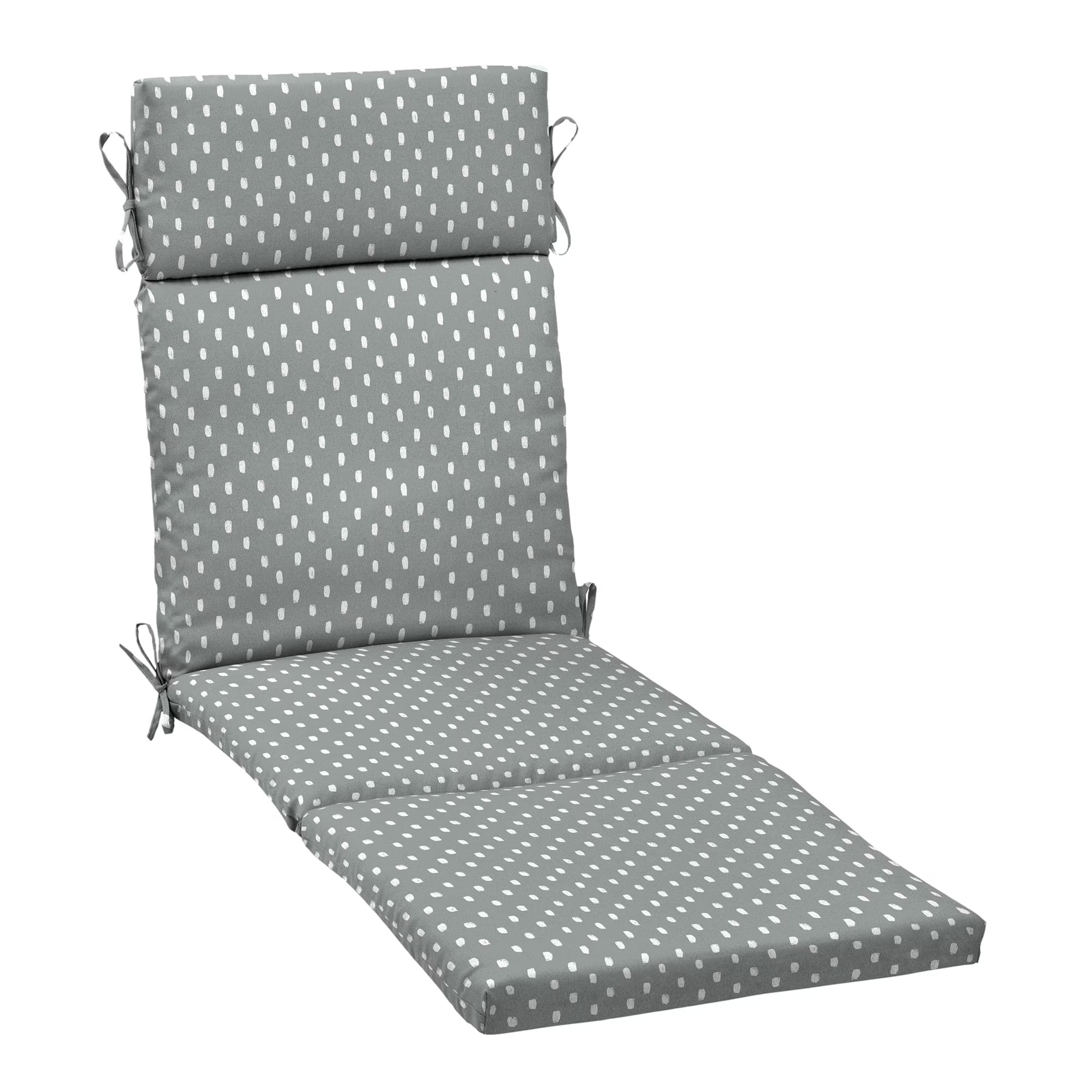 Outdoor Chaise Cushion 72 x 21, Stone Grey Dot V23461
