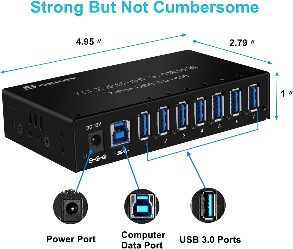 7-Port Powered USB 3.0 Hub with AC Adapter F5637