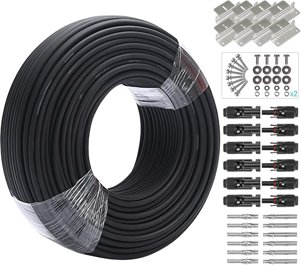 10 AWG 40 Feet Solar Extension Cable with Female and Male Connector D79260